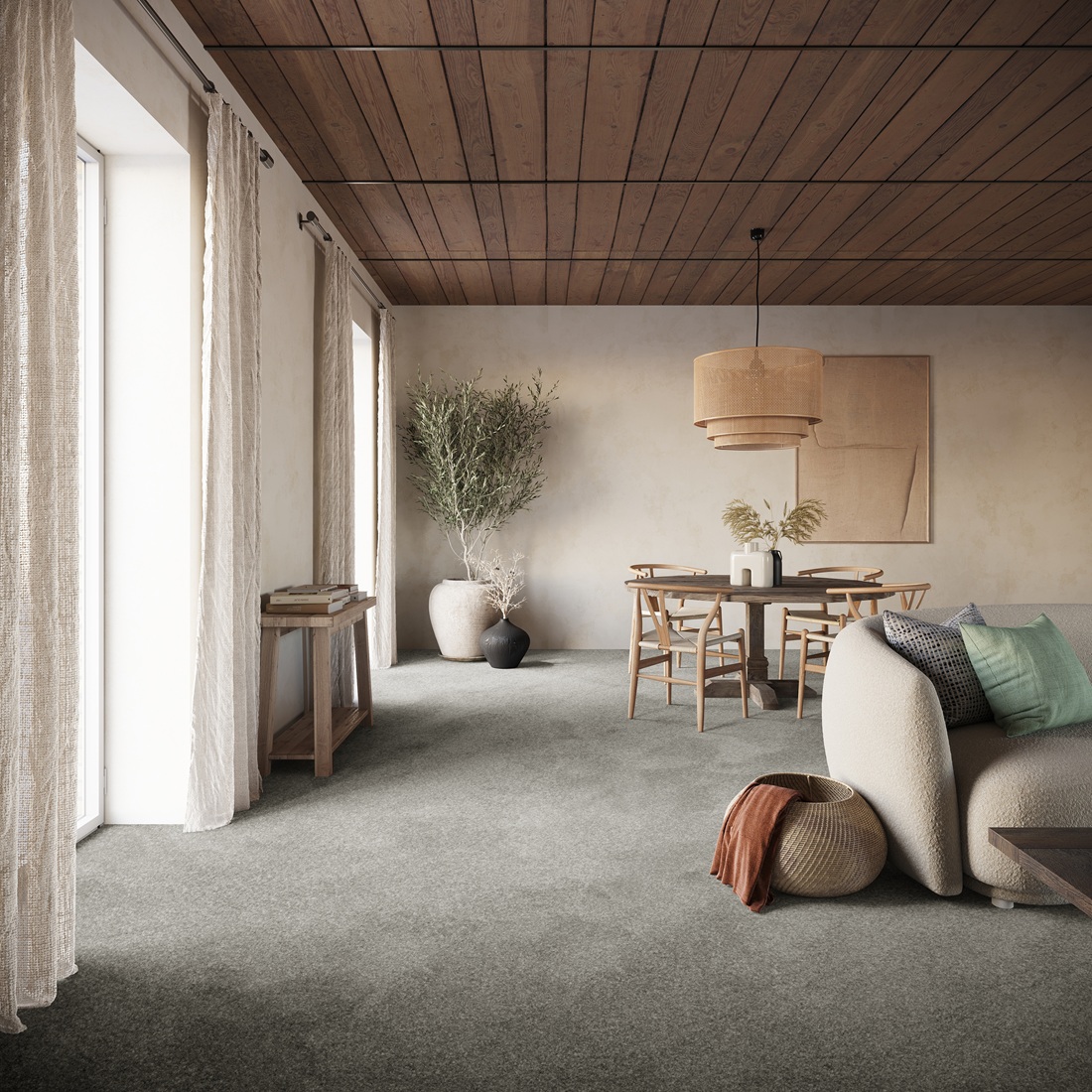 Ковровая плитка Bonkeel Spartacus цвет 92 750×280×19,5 фото в интерьере